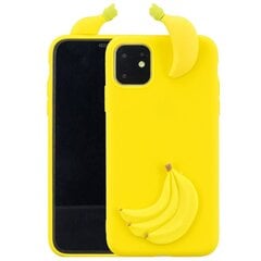 Твердый силиконовый чехол „Squezy“ Banana (TPU) - жёлтый (iPhone 11) цена и информация | Чехлы для телефонов | kaup24.ee