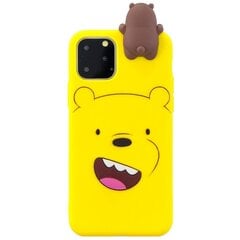 Твердый силиконовый чехол „Squezy“ Bear (TPU) - жёлтый (iPhone 11 Pro) цена и информация | Чехлы для телефонов | kaup24.ee