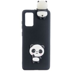 „Squezy“ Panda Kõva silikoon (TPU) kaaned - must (Galaxy A41) hind ja info | Telefoni kaaned, ümbrised | kaup24.ee