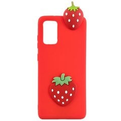 Твердый силиконовый чехол „Squezy“ Strawberry (TPU) - красный (Galaxy A41) цена и информация | Чехлы для телефонов | kaup24.ee