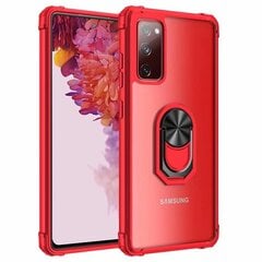 „Fashion“ Kickstand Kõva silikoon (TPU) kaaned - läbipaistev / punane (Galaxy A72) hind ja info | Telefoni kaaned, ümbrised | kaup24.ee