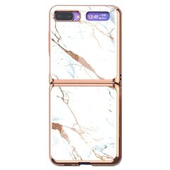 „GKK“ Marble plastikust kaaned - valge (Galaxy Z Flip) hind ja info | Telefoni kaaned, ümbrised | kaup24.ee