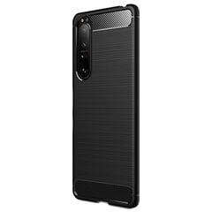 „Carbon“ Kõva silikoon (TPU) kaaned - must (Xperia 1 III) hind ja info | Telefoni kaaned, ümbrised | kaup24.ee