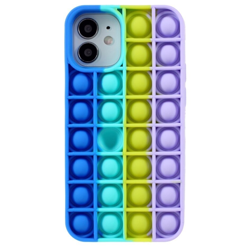 „Popit“ Bubble pehme silikoon (TPU) kaaned - sinine (iPhone 12 / 12 Pro) цена и информация | Telefoni kaaned, ümbrised | kaup24.ee