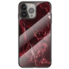 „Marble“ твердый силиконовый (TPU) чехол - чёрный / красный (iPhone 13 Pro Max) цена и информация | Чехлы для телефонов | kaup24.ee