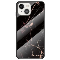 „Marble“ твердый силиконовый (TPU) чехол - чёрный / золотой (iPhone 13 Mini) цена и информация | Чехлы для телефонов | kaup24.ee