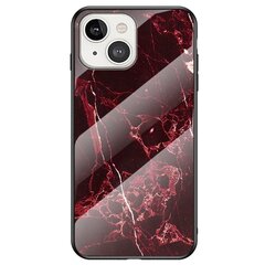 „Marble“ твердый силиконовый (TPU) чехол - чёрный / красный (iPhone 13 Mini) цена и информация | Чехлы для телефонов | kaup24.ee