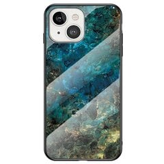 „Marble“ твердый силиконовый (TPU) чехол - чёрный / синий (iPhone 13 Mini) цена и информация | Чехлы для телефонов | kaup24.ee