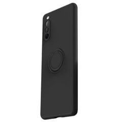 „Shell“ Kickstand твердый силиконовый (TPU) чехол - чёрный (Xperia 10 III) цена и информация | Чехлы для телефонов | kaup24.ee