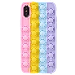 „Popit“ Bubble pehme silikoon (TPU) kaaned - roosa (iPhone X / Xs) hind ja info | Telefoni kaaned, ümbrised | kaup24.ee