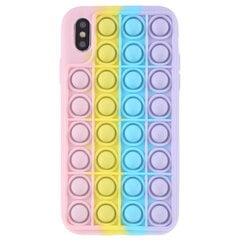 „Popit“ Big Bubble pehme silikoon (TPU) kaaned - roosa (iPhone X / Xs) hind ja info | Telefoni kaaned, ümbrised | kaup24.ee