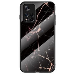 „Marble“ Kõva silikoon (TPU) kaaned - must / kuldne (Poco M4 Pro 5G / Redmi Note 11 5G) hind ja info | Telefoni kaaned, ümbrised | kaup24.ee