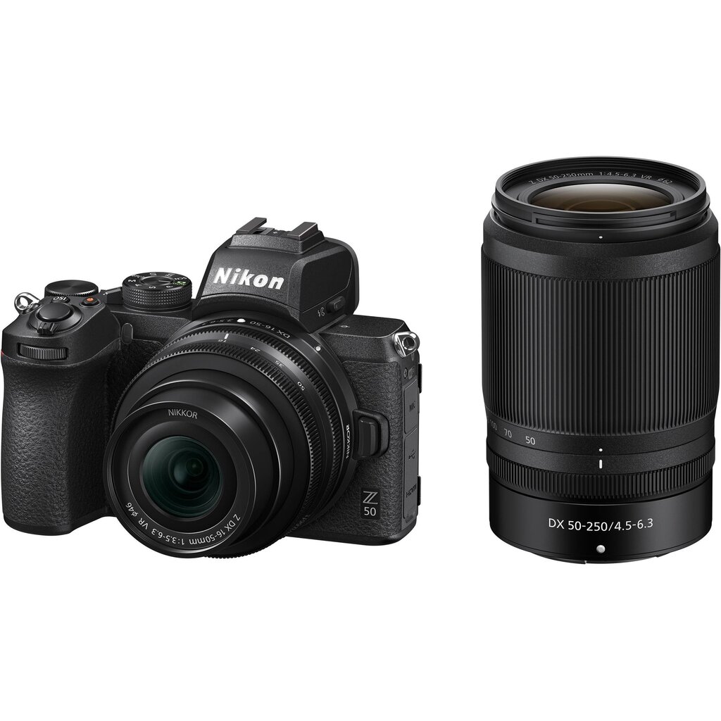 Nikon Z50 + NIKKOR Z DX 16-50mm f/3.5-6.3 VR + NIKKOR Z DX 50-250mm f/4.5-6.3 VR цена и информация | Fotoaparaadid | kaup24.ee