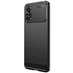 „Carbon“ твердый силиконовый чехол (TPU) - черный (Poco X4 Pro) цена и информация | Чехлы для телефонов | kaup24.ee