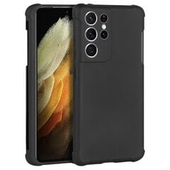 „Matte“ усиленный защитный чехол из твердого силикона (TPU) - чёрный (Galaxy S21 Ultra) цена и информация | Чехлы для телефонов | kaup24.ee