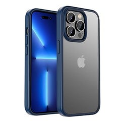 „IPAKY“ Rubberized чехол - прозрачный/тёмно синий (iPhone 14 Pro) цена и информация | Чехлы для телефонов | kaup24.ee