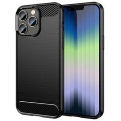 „Carbon“ kieto silikono (TPU) dėklas - juodas (iPhone 14 Pro) цена и информация | Чехлы для телефонов | kaup24.ee