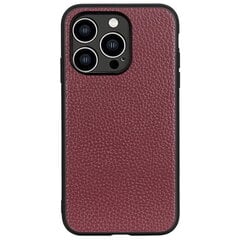 „Deluxe Leather“ кожаный чехол - бордовый (iPhone 14 Pro) цена и информация | Чехлы для телефонов | kaup24.ee