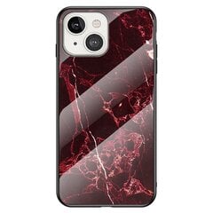 „Marble“ твердый силиконовый (TPU) чехол - чёрный / красный (iPhone 14) цена и информация | Чехлы для телефонов | kaup24.ee