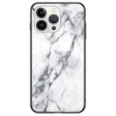 „Marble“ твердый силиконовый (TPU) чехол - белый (iPhone 14 Pro) цена и информация | Чехлы для телефонов | kaup24.ee