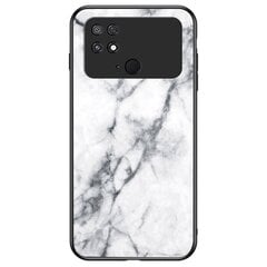 „Marble“ твердый силиконовый (TPU) чехол - белый (Poco C40) цена и информация | Чехлы для телефонов | kaup24.ee