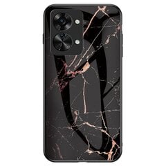 „Marble“ Kõva silikoon (TPU) kaaned - must / kuldne (OnePlus Nord 2T 5G) hind ja info | Telefoni kaaned, ümbrised | kaup24.ee