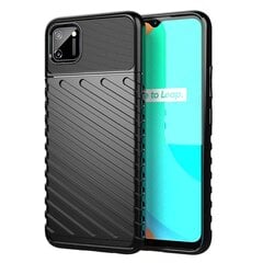 „Twill“  твердый силиконовый (TPU) чехол - чёрный (Realme C11) цена и информация | Чехлы для телефонов | kaup24.ee