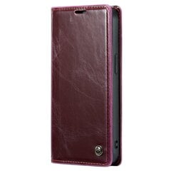 Кожиный чехол-книжка „CaseMe“ Leather - бордовый (iPhone 13 Pro) цена и информация | Чехлы для телефонов | kaup24.ee