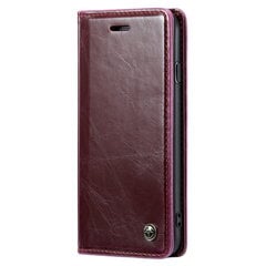 Кожиный чехол-книжка „CaseMe“ Leather - бордовый (iPhone 6 / 7 / 8 / SE 2020 / SE 2022) цена и информация | Чехлы для телефонов | kaup24.ee