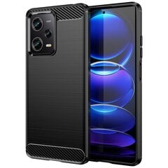 „Carbon“ Kõva silikoon (TPU) kaaned - must (Redmi Note 12 Pro / Poco X5 Pro) hind ja info | Telefoni kaaned, ümbrised | kaup24.ee