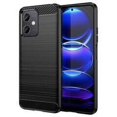 „Carbon“ Kõva silikoon (TPU) kaaned - must (Redmi Note 12 / Poco X5 5G) hind ja info | Telefoni kaaned, ümbrised | kaup24.ee