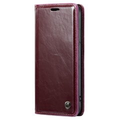 Кожиный чехол-книжка „CaseMe“ Leather - бордовый (iPhone X / Xs) цена и информация | Чехлы для телефонов | kaup24.ee