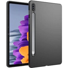 Kõva silikoon (TPU) kaaned - must (Galaxy Tab S7 FE 12.4" / S7+ 12.4" / S8+ 12.4") hind ja info | Tahvelarvuti kaaned ja kotid | kaup24.ee