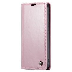 Кожиный чехол-книжка "CaseMe" Leather - розовый (iPhone 15) цена и информация | Чехлы для телефонов | kaup24.ee