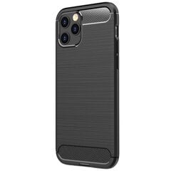 „Carbon“ твердый силиконовый чехол (TPU) - черный (iPhone 12 Pro Max) цена и информация | Чехлы для телефонов | kaup24.ee