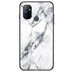 „Marble“ твердый силиконовый (TPU) чехол - белый (OnePlus Nord N100) цена и информация | Чехлы для телефонов | kaup24.ee