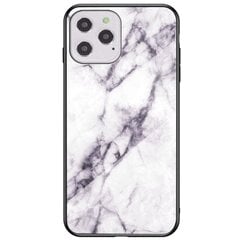 „Marble“ твердый силиконовый (TPU) чехол - белый (iPhone 12 / 12 Pro) цена и информация | Чехлы для телефонов | kaup24.ee