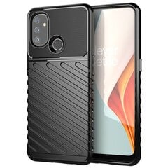 „Twill“ твердый силиконовый (TPU) чехол - чёрный (OnePlus Nord N100) цена и информация | Чехлы для телефонов | kaup24.ee