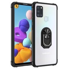 „Fashion“ Kickstand Kõva silikoon (TPU) kaaned - läbipaistev (Galaxy A21s) hind ja info | Telefoni kaaned, ümbrised | kaup24.ee