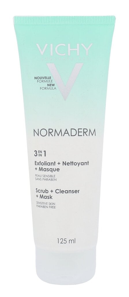 Näopuhastusvahend Vichy Normaderm 3in1 koorija + mask + näopesu 125 ml hind ja info | Näopuhastusvahendid | kaup24.ee