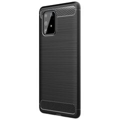 „Carbon“ твердый силиконовый чехол (TPU) - черный (Galaxy S10 Lite) цена и информация | Чехлы для телефонов | kaup24.ee