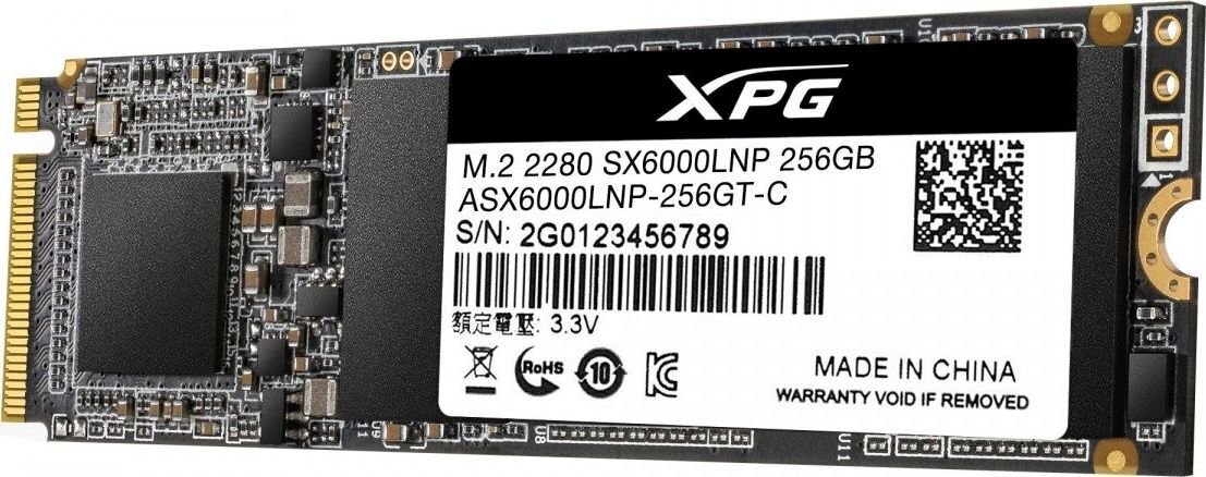 ADATA XPG SX6000 Lite 256GB PCIe Gen3x4 M.2 2280 цена и информация | Sisemised kõvakettad (HDD, SSD, Hybrid) | kaup24.ee