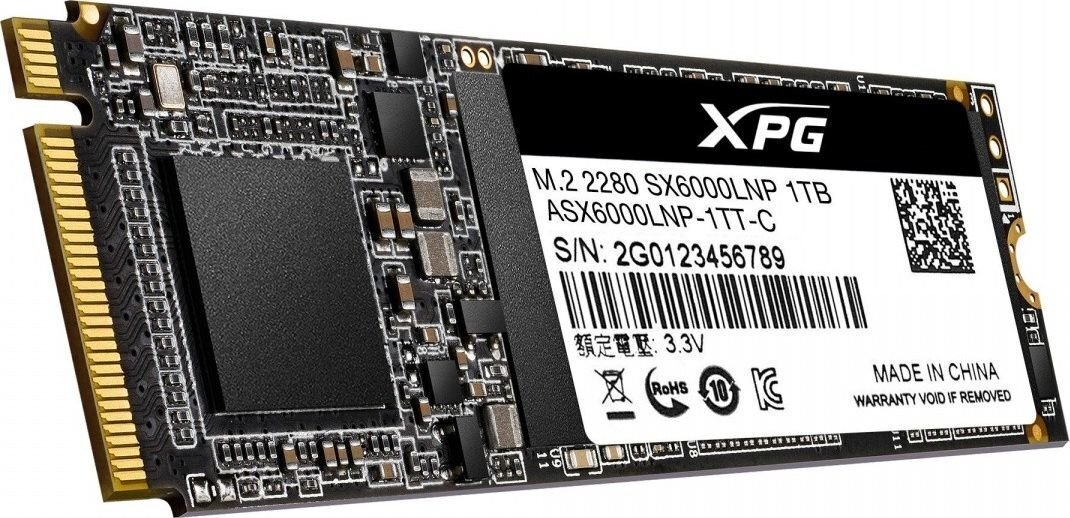 ADATA 1TB M.2 PCIe NVMe XPG SX6000 Lite hind ja info | Sisemised kõvakettad (HDD, SSD, Hybrid) | kaup24.ee