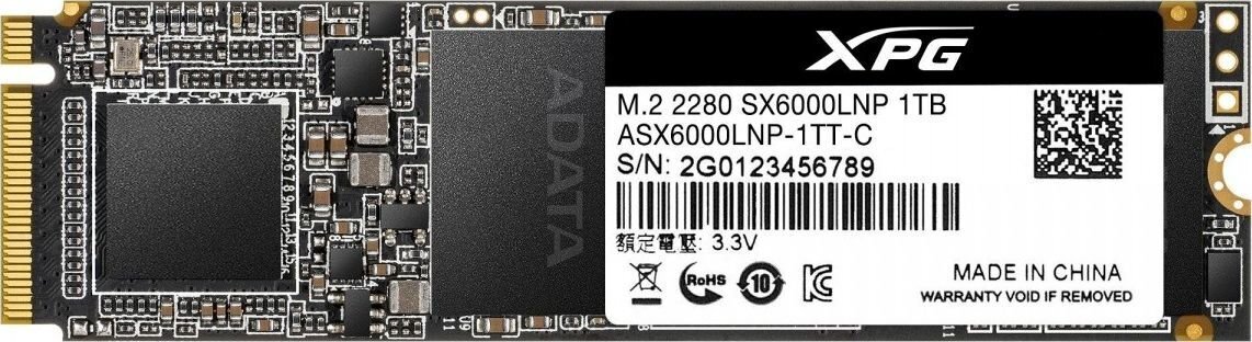 ADATA 1TB M.2 PCIe NVMe XPG SX6000 Lite hind ja info | Sisemised kõvakettad (HDD, SSD, Hybrid) | kaup24.ee
