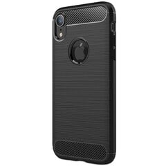 „Carbon“ Kõva silikoon (TPU) kaaned - must (iPhone Xr) hind ja info | Telefoni kaaned, ümbrised | kaup24.ee