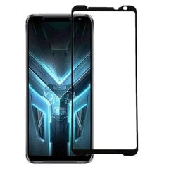 „Premium“ Tempered Glass täielik katvus kaitsev ekraaniklaas 0.2 mm - must (Rog Phone 3) hind ja info | Ekraani kaitsekiled | kaup24.ee