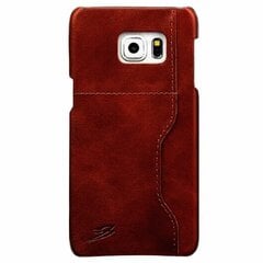 „Retro“ Luxury кожный чехол – коричневый (Galaxy S6 Edge+) цена и информация | Чехлы для телефонов | kaup24.ee