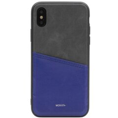 „MOKKA“ Svelte kaaned taskuga - sinine / hall (iPhone X / Xs) hind ja info | Telefoni kaaned, ümbrised | kaup24.ee