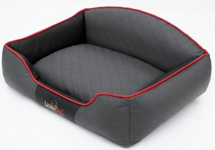 Hobbydog лежак Elite XL, черный/серый, 84x65 см цена и информация | Лежаки, домики | kaup24.ee