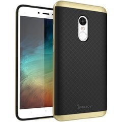 „IPAKY“ твердый силиконовый (TPU) чехол – черный / золотой (Redmi Note 4X) цена и информация | Чехлы для телефонов | kaup24.ee